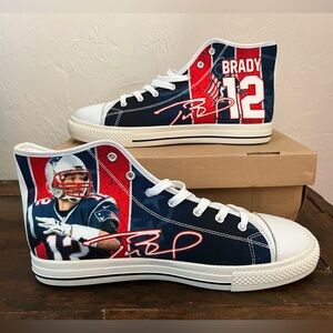 Tom Brady New England Patriots NFL High Top Shoes. Men’s Size 10. Very Rare. NIB